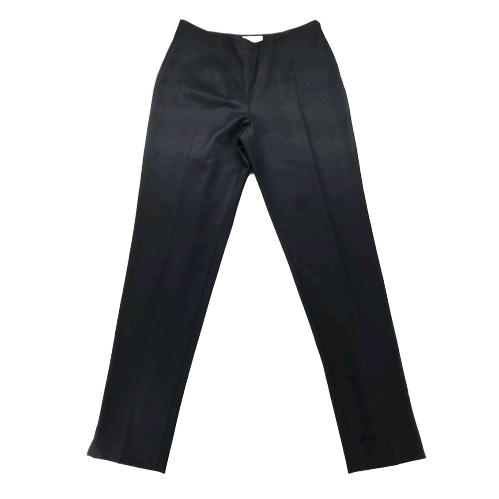 Maria Luisa Biella Collezioni Women Luxury Pants 46 Wool Black Italy US 10